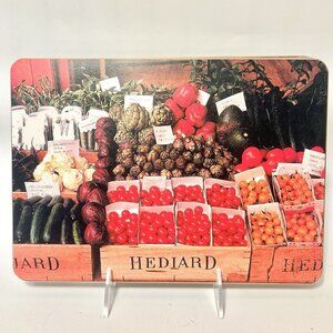 Hediard Vegetable Farmers Market Wooden Placemats Velvet Back